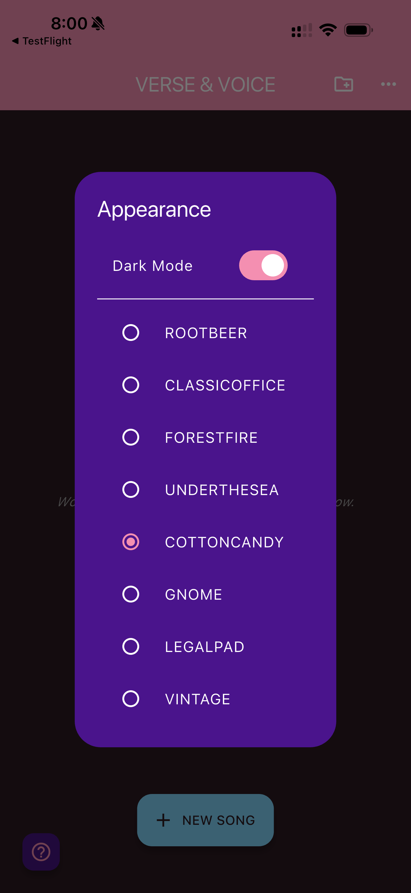 Workstation Custom Skin Interface Selection