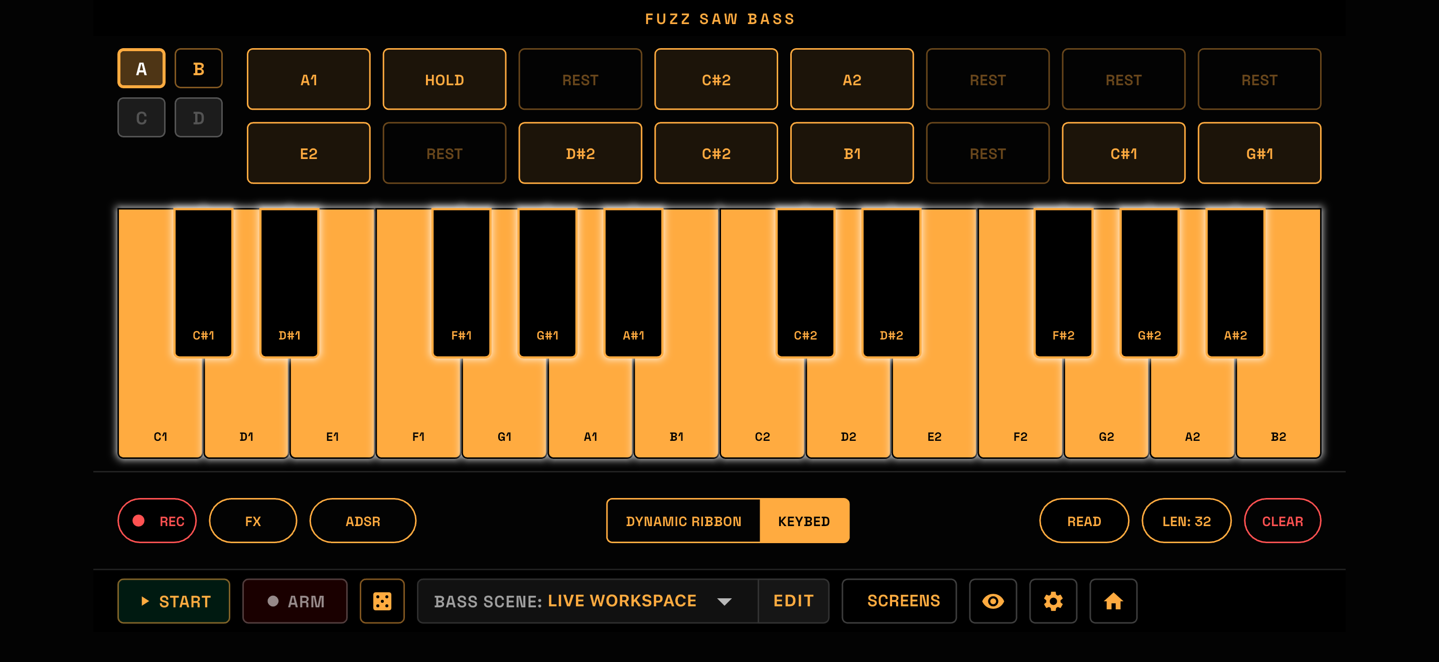 Fuzz Saw Bass Keybed